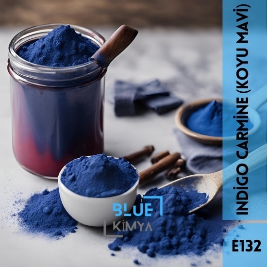 Indigo Carmine E132 Indigo Karmin Koyu Mavi Toz Gıda Boyası